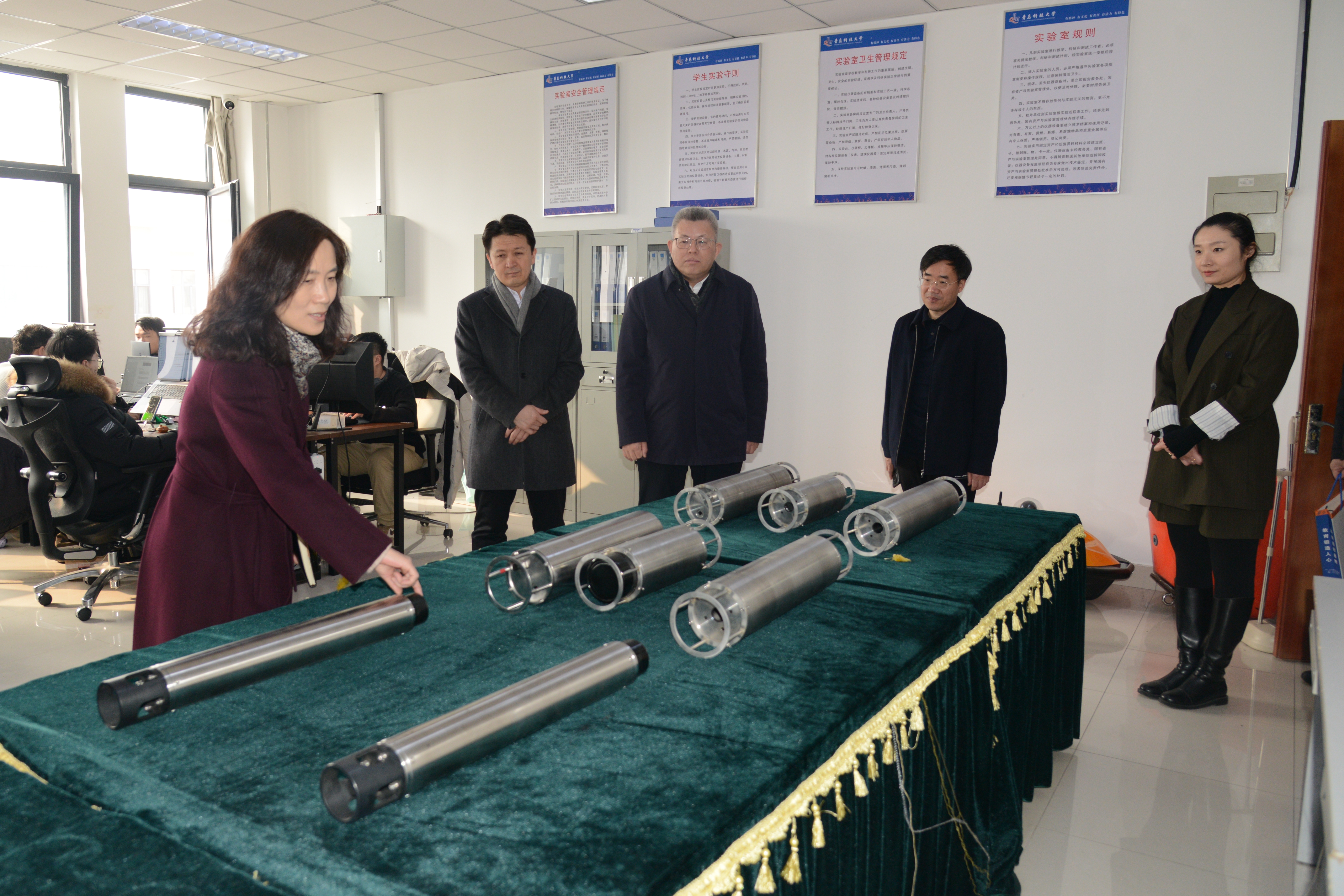 党委书记杨天梅走访科研一线国家级人才并开展调研-青岛科技大学新闻网
